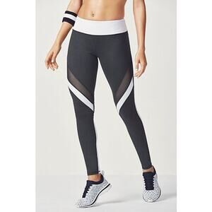 Fabletics Brogan Mesh Legging Black White Size XL